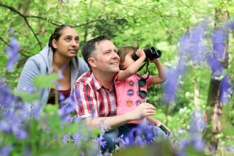 People and bluebells copyright Tom Marshall