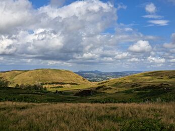 Views across upland area in Montgomeryshire