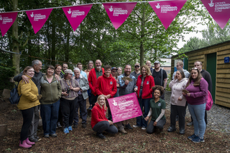 Group photo of the Wild Skills Wils Spaces team and participants at launch event