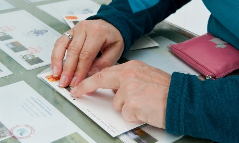 Volunteer working on the mailing copyright Niall Benvie/2020VISION