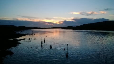 Sunset over the Dyfi river