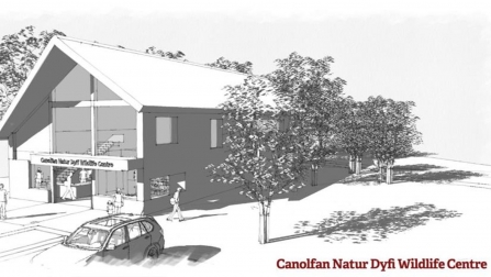 Artists impression of the Dyfi Wildlife Centre