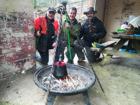 Deri Woods volunteers copyright Montgomeryshire Wildlife Trust