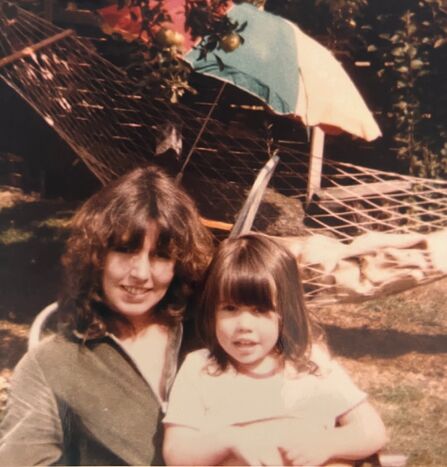 Little girl with her mum