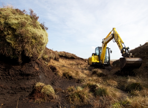 Pumlumon Project digger copyright Montgomeryshire Wildlife Trust