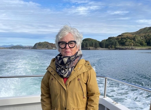 Jane Storkey Trustee on a boat