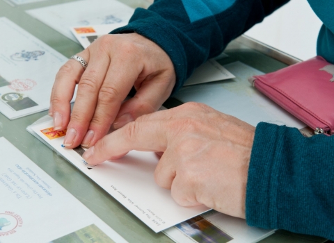 Volunteer working on the mailing copyright Niall Benvie/2020VISION